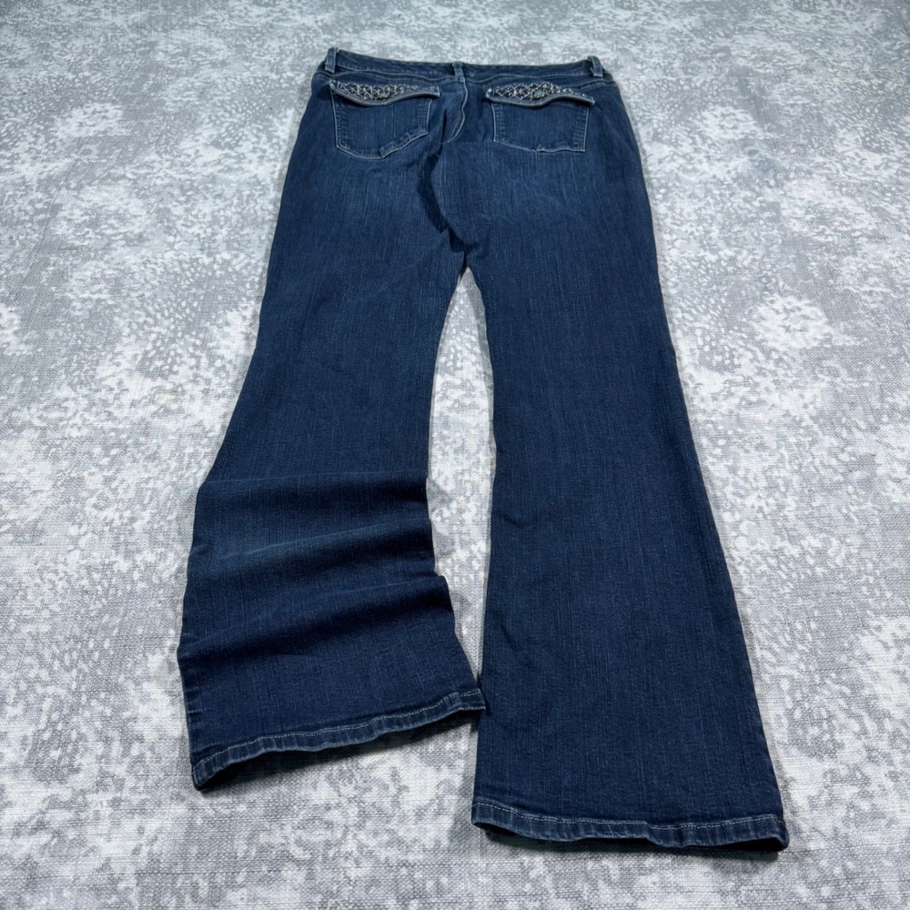Blanc Bootcut Jeans Womens 12R Blue Y2K Skater Grunge Baggy Graphic